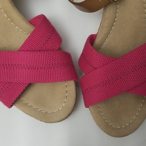 Leather Strap Espadrille Wedges - Picture 6 of 8